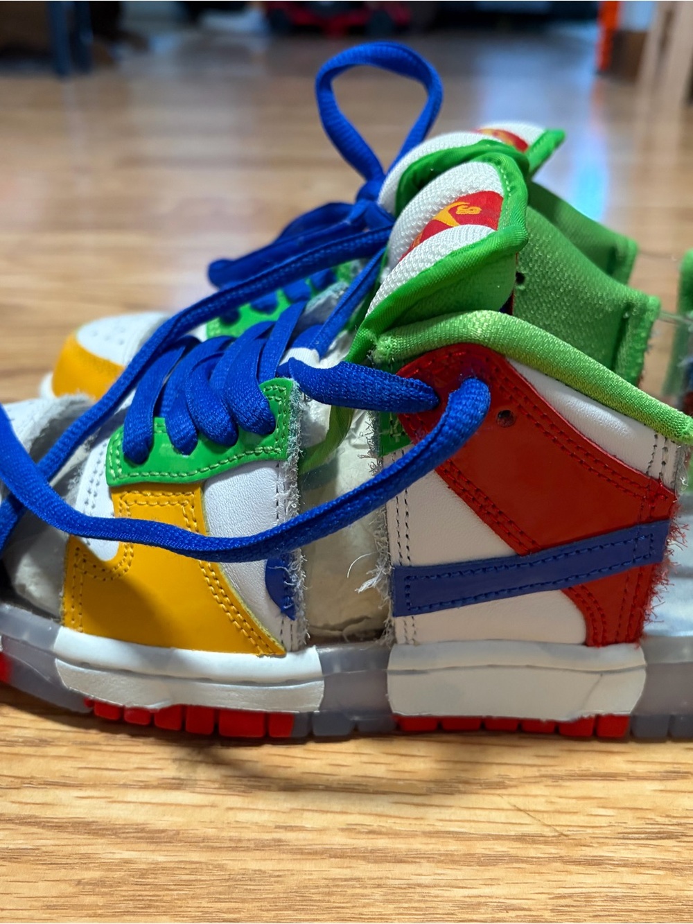 Nike Kids Color-Block Low-Top Sneakers - Blue/Green/Yellow/Red